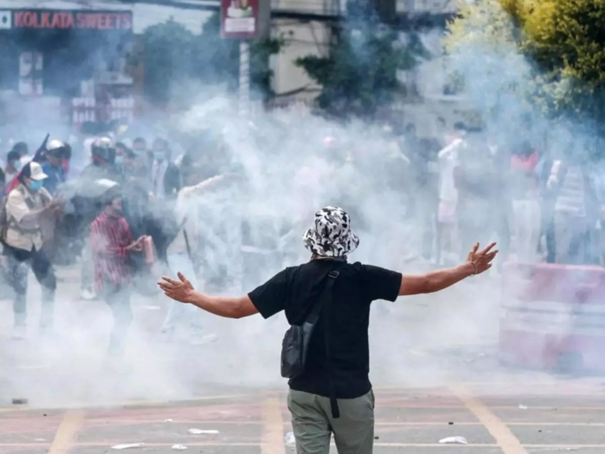 Nepali protestors